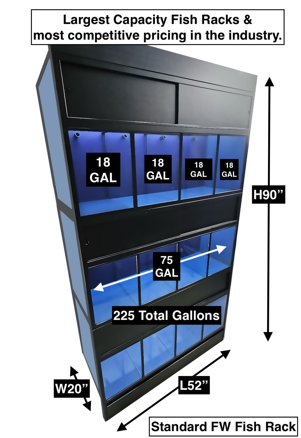 Freshwater Fish or Nano Aquarium Rack