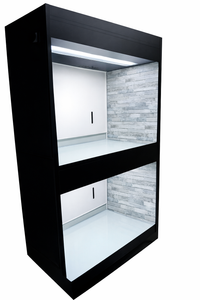 Modular adoption kennel system designed for humane display of adoptable pets in rescue facilities and veterinary clinics