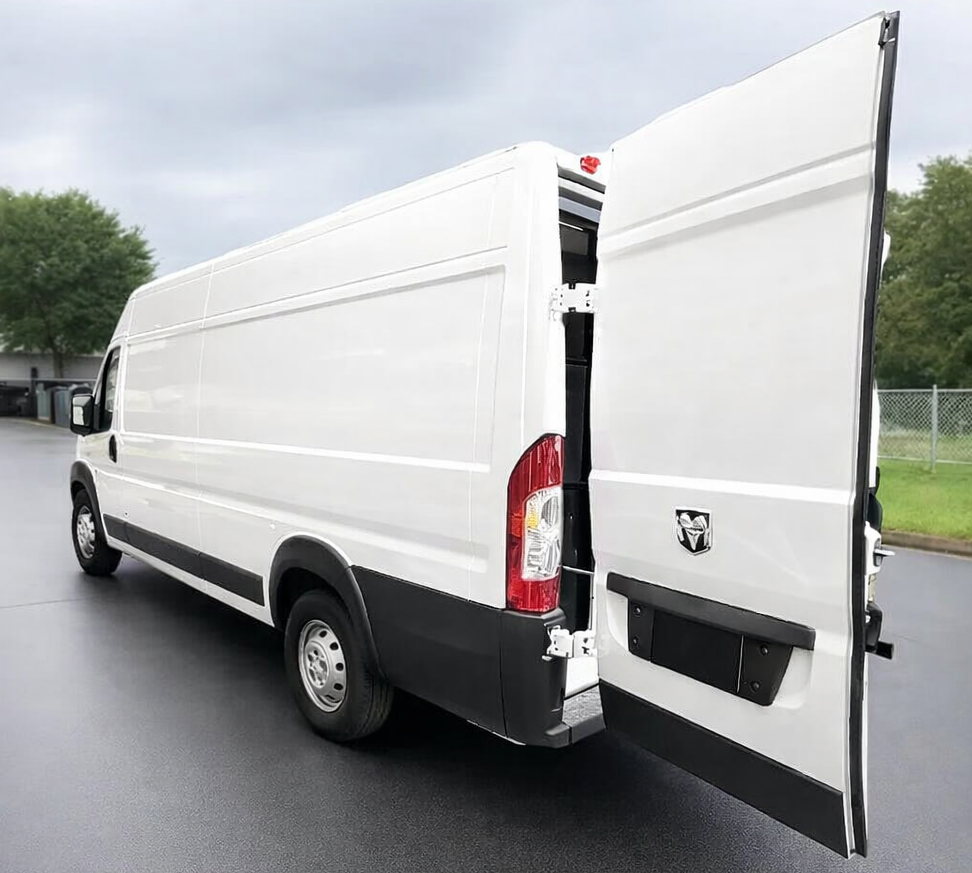 Custom animal transport van kennel system installed for pet taxi use