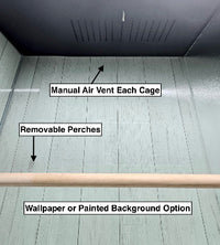 Well Ventilated Critter Bird Racks and Adoption Kennels