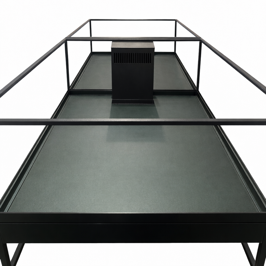 Top View of Coral Frag Display Table Custom Designed by DAS Aquariums