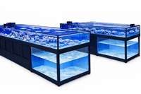 Custom Coral Frag Display tanks with Live Rock Display built by DAS Aquariums for specialized reef retail use