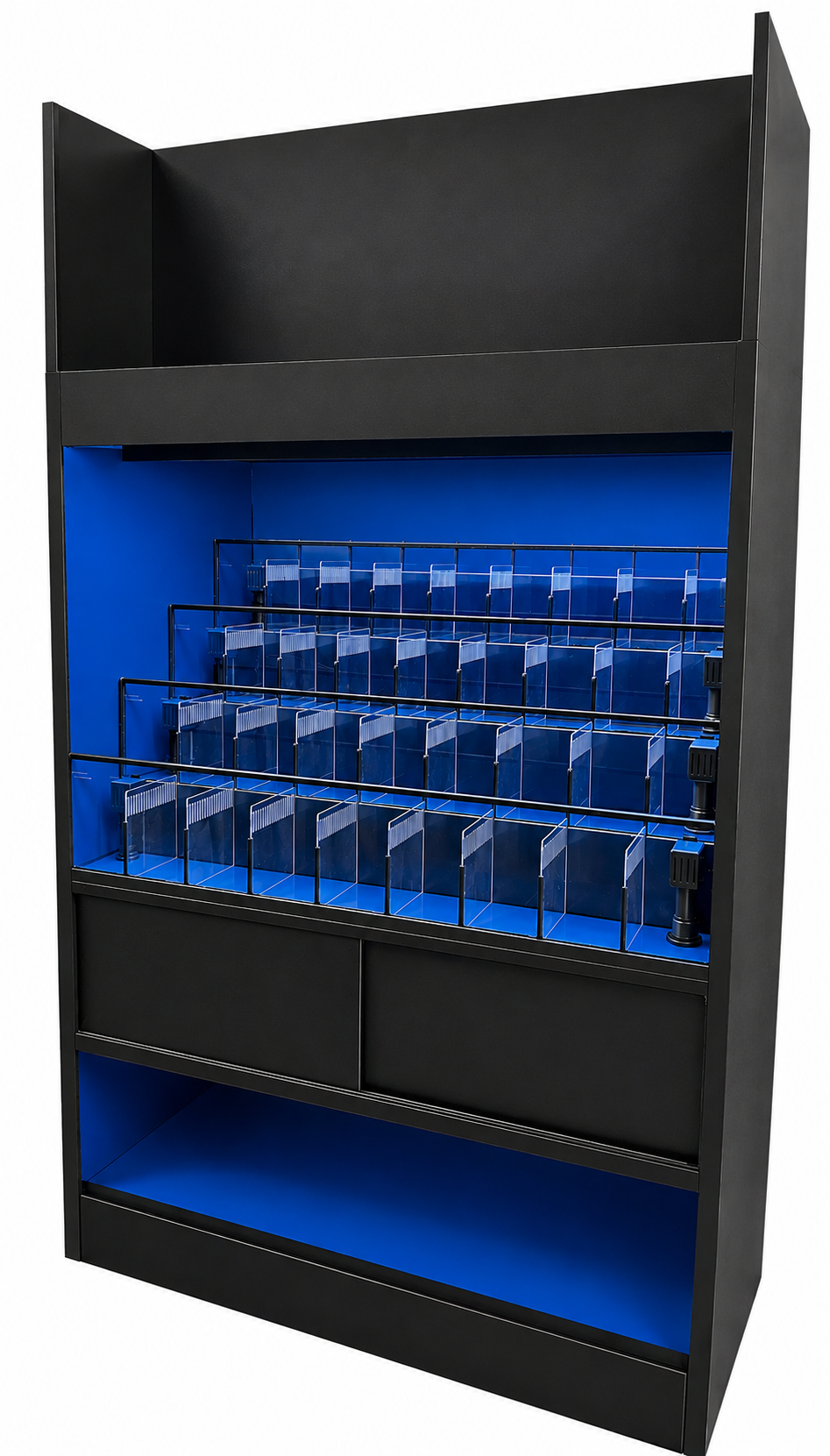 Crustacean Tiered Retail Commercial Display or Freshwater Betta Fish Retail Rack
