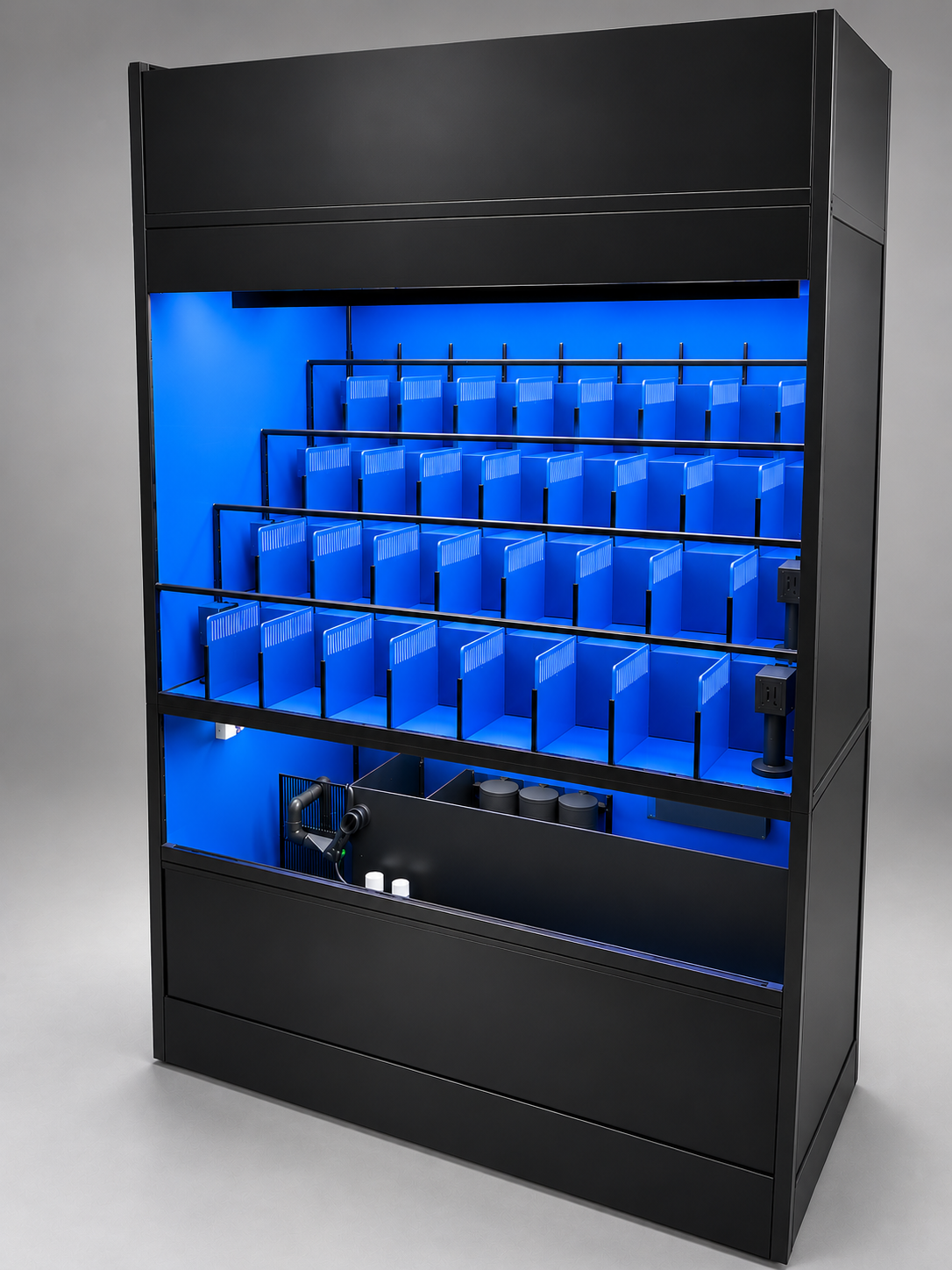 Crustacean Tiered Retail Commercial Display or Freshwater Betta Fish Retail Rack