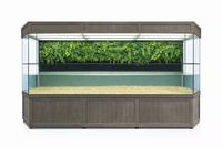 Turtle Habitat Display Tank Supporting Conservation education and public engagement in Arkansas Nature Center with Optional Green Wall