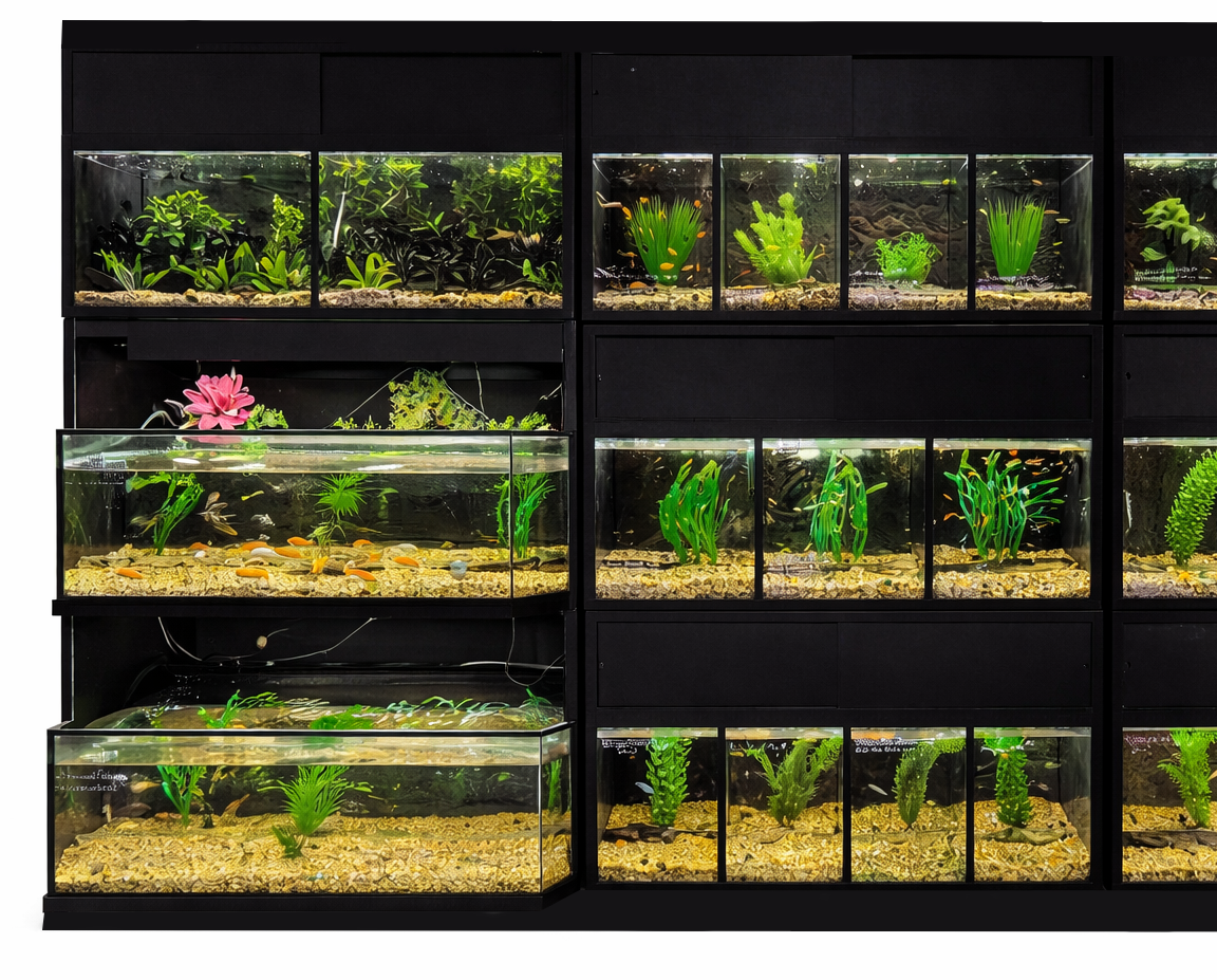 Premium freshwater retail fish rack engineered for durability, clarity, and long-term operational efficiency