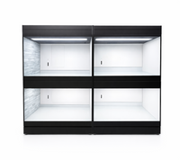 Modular adoption kennel system designed for humane display of adoptable pets in rescue facilities and veterinary clinics