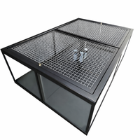 Mobile, lockable glass petter enclosure for puppies, small mammals, turtles, and birds