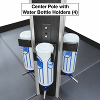 Rolling, lockable petter display with glass enclosure for puppies, small mammals, turtles, or birds