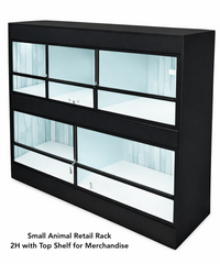 Small Animal Rack with Lockable well ventilated cages
