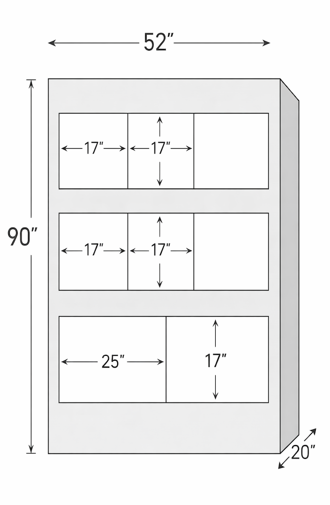 Illustration of Small Animal Retail Rack Specifications