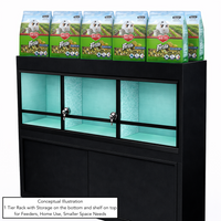 Pet Store Small Animal Merchandising Cage Rack with Food Display Shelf