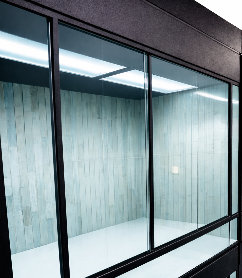 Cage view of Extra Large Small Animal or Critter Retail Rack with sliding glass windows