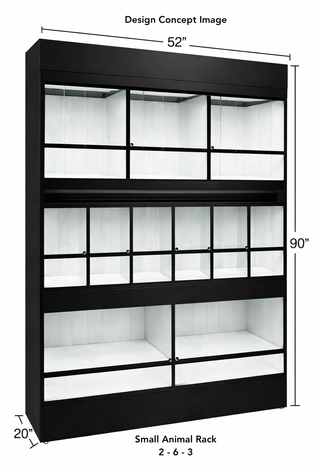Educational Small Animal Critter Rack used for student learning in animal husbandry and welfare