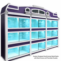 Small Animal or Kitten Adoption Retail Rack in colorful Township Display
