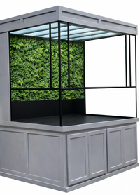 Custom Designed Turtle Tanks and Paludariums with Green Living Wall Background Options