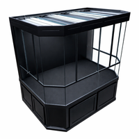 Black3D  aquarium with glass sides on a white background