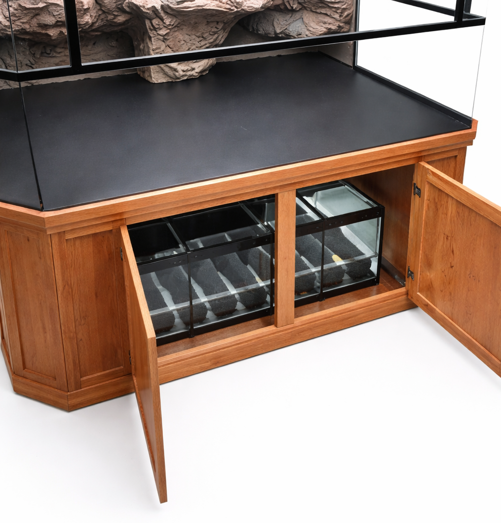 Aquatic Turtle Filtration Sump with Biological Filter Foam Spool Filtration for optimal turtle waste removal.