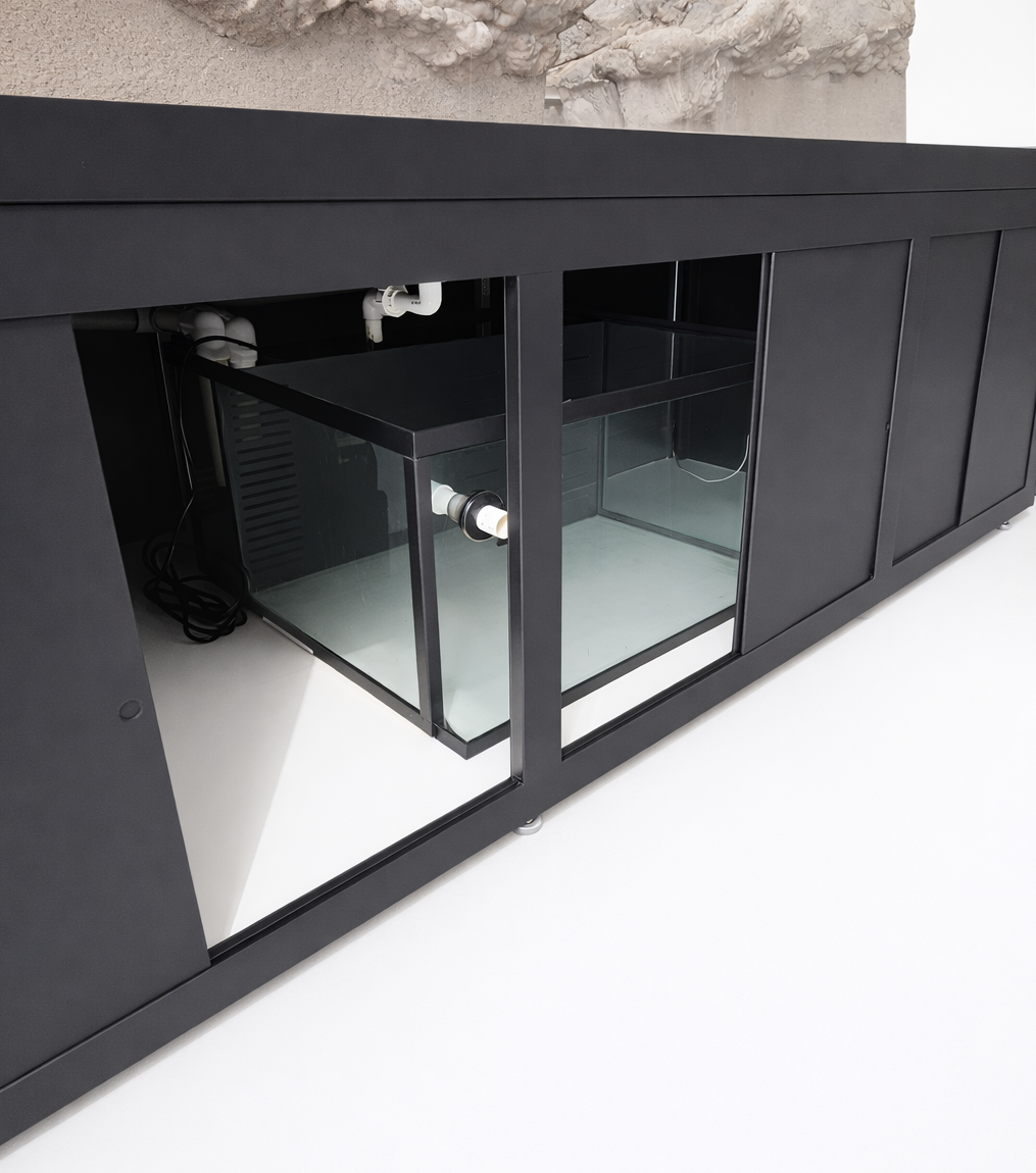 Aquatic Turtle Filtration Sump with Biological Filter Foam Spool Filtration for optimal turtle waste removal.