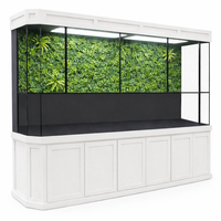 Custom Designed Turtle Tank and Paludarium with Green Living Wall Faux Wall Background Options