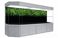 Custom Designed Turtle Tank and Paludarium with Green Living Wall Faux Wall Background Options