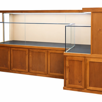 Custom turtle paludarium designed for schools, providing clear visibility of aquatic life and natural ecosystems.