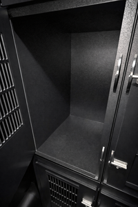 Custom animal transport van kennel system installed for pet taxi use