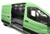 Custom animal transport van kennel system installed for pet taxi use