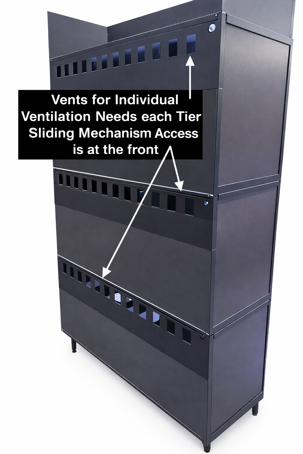 Professional reptile rack with stacked enclosures for breeders and hobbyists