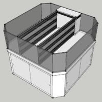 Custom Design 3D Aquarium for Marine Life Display in Beige
