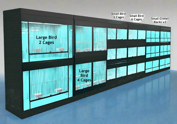 Commercial Bird Aviaries Bird Rack Systems for Retail