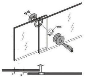 Lock and Key Set for Glass Sliding Doors